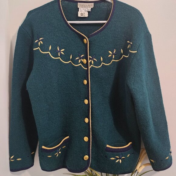 Taylor Sweaters - Cardigan vintage Taylor petite 100% laine